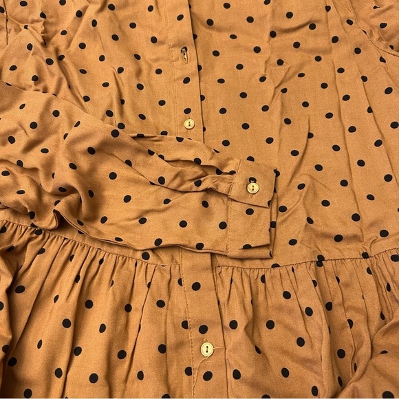 STRADIVARIUS Polka Dot Tiered Mini Dress - Picture 8 of 9